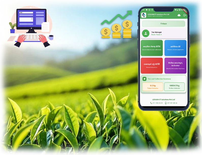 LESSON mobile and dashboard screens